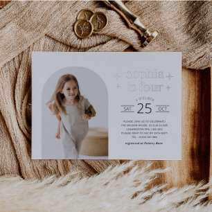 Relieve Metalizado Invitación de cumpleaños con foto de archivo paisa