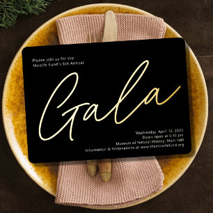 Relieve Metalizado Invitación de gala para evento corporativo con tit