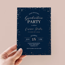 Invitación de graduación con papel de aluminio Gli