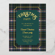 invitación de Navidad con papel de aluminio de tar
