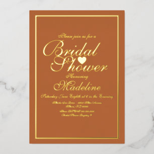Relieve Metalizado Invitación de Sonda Nupcial con Corazón de Borde d