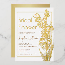 Relieve metalizado Invitación Ducha De Novia.