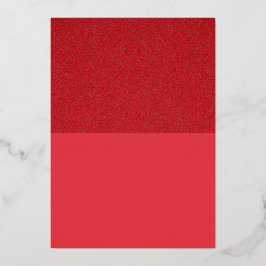 Relieve Metalizado Invitación personalizada roja con parte superior d