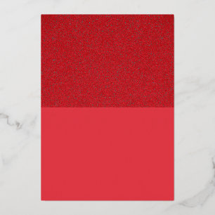 Relieve Metalizado Invitación personalizada roja de tomate con parte