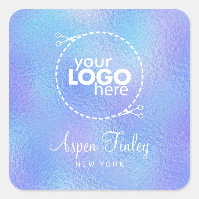 Relieve metalizado irlandés falso Pegatina cuadrad (Anverso)