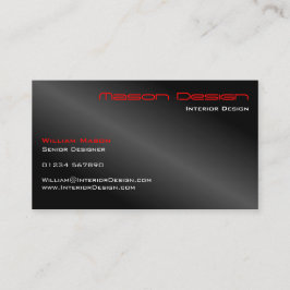 Relieve metalizado negro y tarjeta de visita mínim
