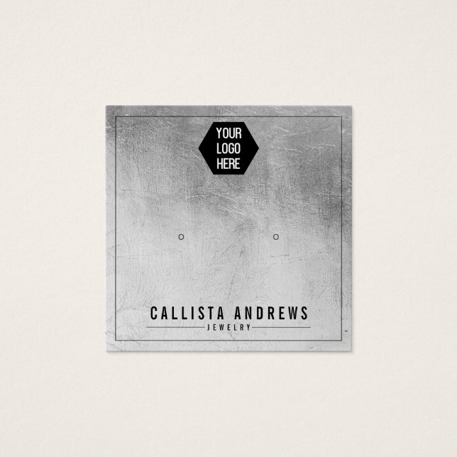 Relieve metalizado plateado Añadir la tarjeta de v (Anverso)