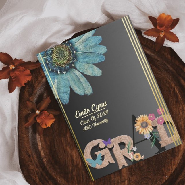 Relieve metalizado Script Retro Invitación de grad (Subido por el creador)