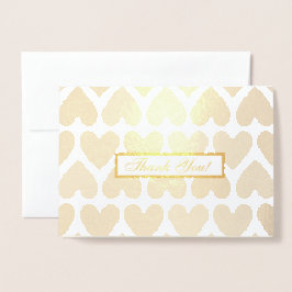 Relieve Metalizado Tarjeta de agradecimiento con fondo de patrón card