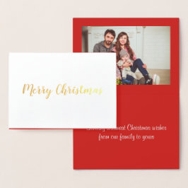 Relieve Metalizado Tarjeta de felicitación de Navidad con lámina de a