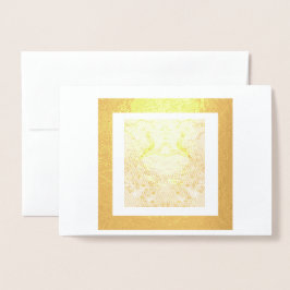 Relieve Metalizado Tarjeta de Hoja con Dos Pavos Reales Azules Indios