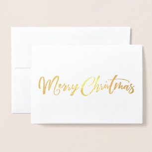 Relieve Metalizado Tarjeta de Navidad de oro con papel de aluminio re