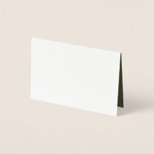 Relieve Metalizado Tarjeta de papel de aluminio con interior de musgo