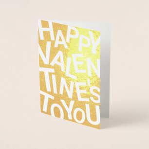 Relieve Metalizado Tarjeta de San Valentín con letras desordenadas, F