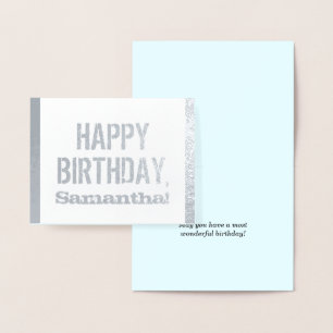 Relieve Metalizado Tarjeta "FELIZ CUMPLEAÑOS" con angustia