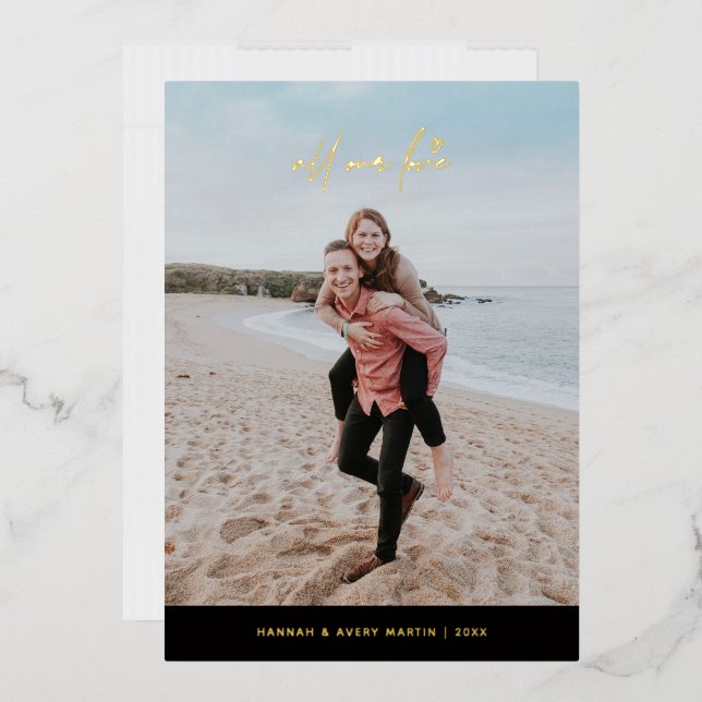 Relieve metalizado Toda nuestra tarjeta de El día  (Sobre)