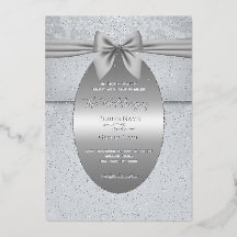 Vintage plateado con invitación a bodas de barro