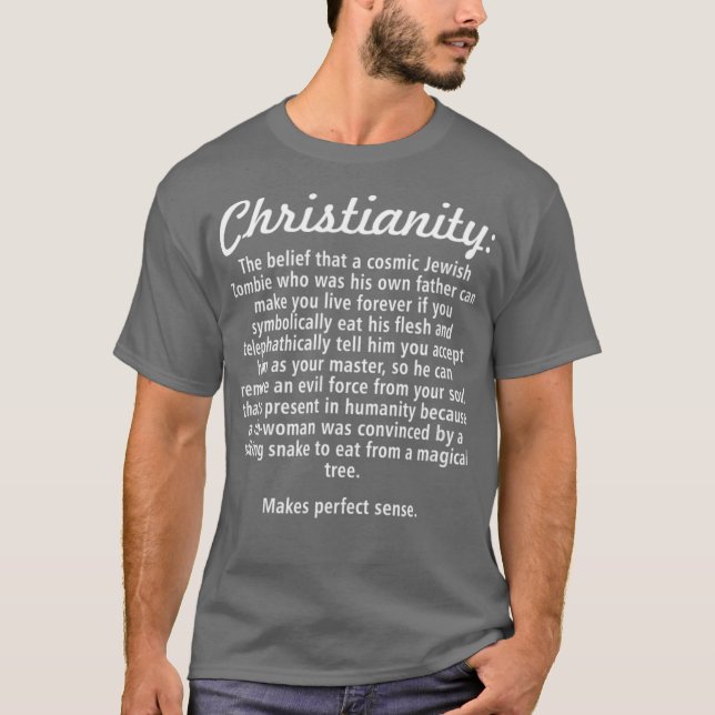 Religión Cristiana Camiseta atea agnóstica (Anverso)