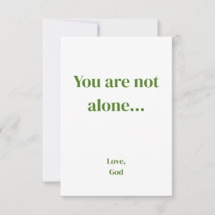 Religión verde No estás solo. Tarjetas pequeñas