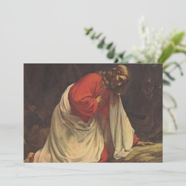 Religión vintage Jardín Jesucristo de Getsemane (Anverso de pie)