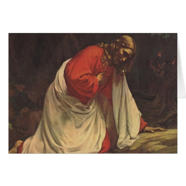 Religión vintage Jardín Jesucristo de Getsemane (Anverso (Horizontal))
