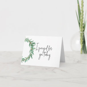Religiosa "Rezo por ti hoy" Tarjeta acuarela