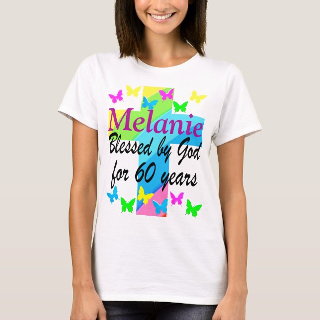 RELIGIOSO CUMPLEAÑOS 60 PERSONALIZADO EN CAMISA (Anverso)