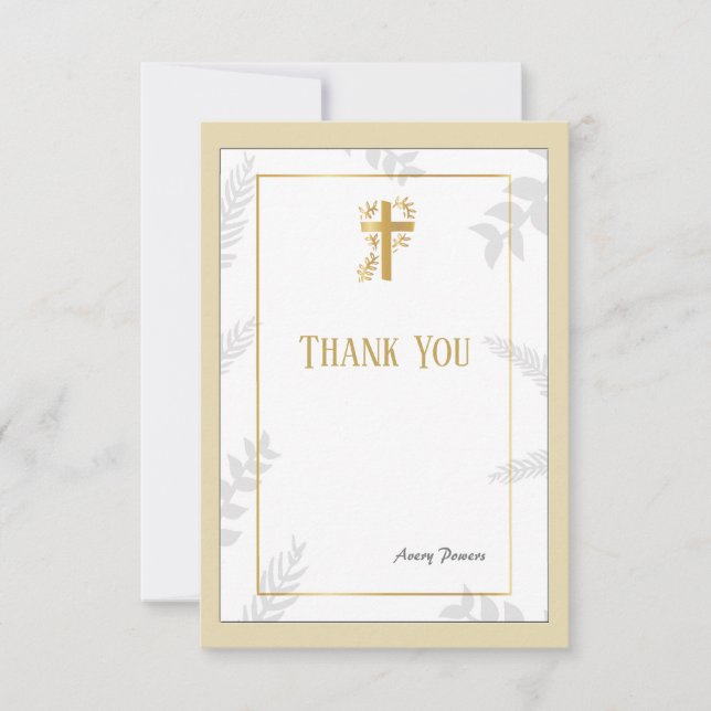 Religioso gracias invitación del oro (Anverso)
