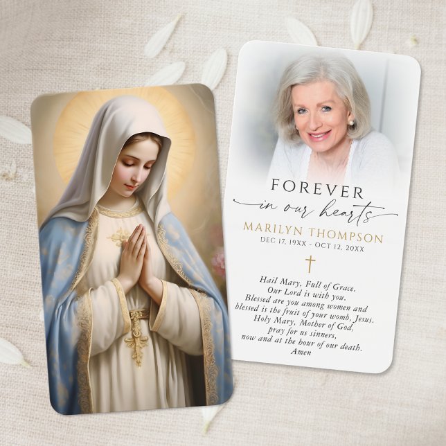 Religious Catholic Prayer Virgin Mary Cross Card (Subido por el creador)