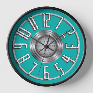 Rellenar el reloj de pared Art Deco - Aqua