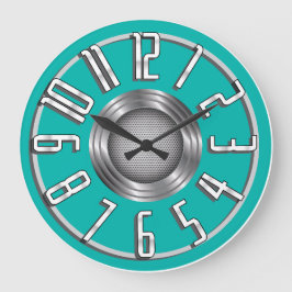 Rellenar el reloj de pared Art Deco - Aqua