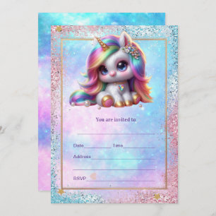 Rellenar invitación de unicornio
