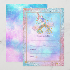 Rellenar invitación de unicornio