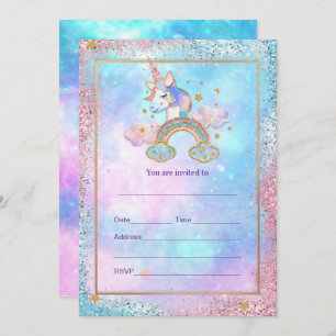 Rellenar invitación de unicornio