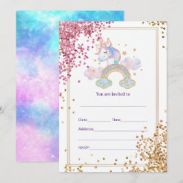Rellenar invitación de unicornio