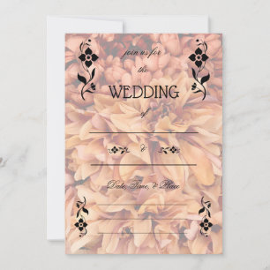 Rellenar la invitación a la boda de otoño en blanc