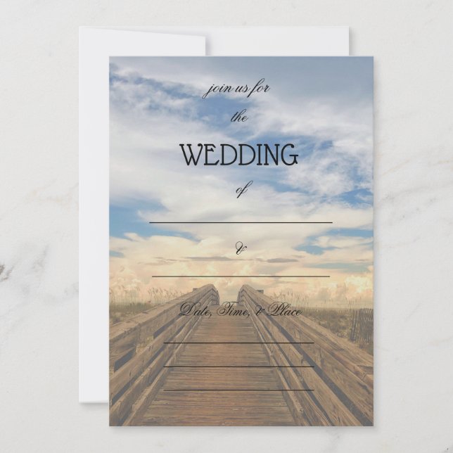 Rellenar la invitación a la boda en blanco (Anverso)
