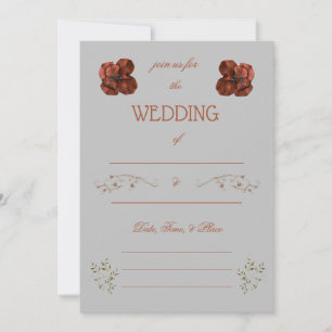 Rellenar la invitación a la boda en blanco