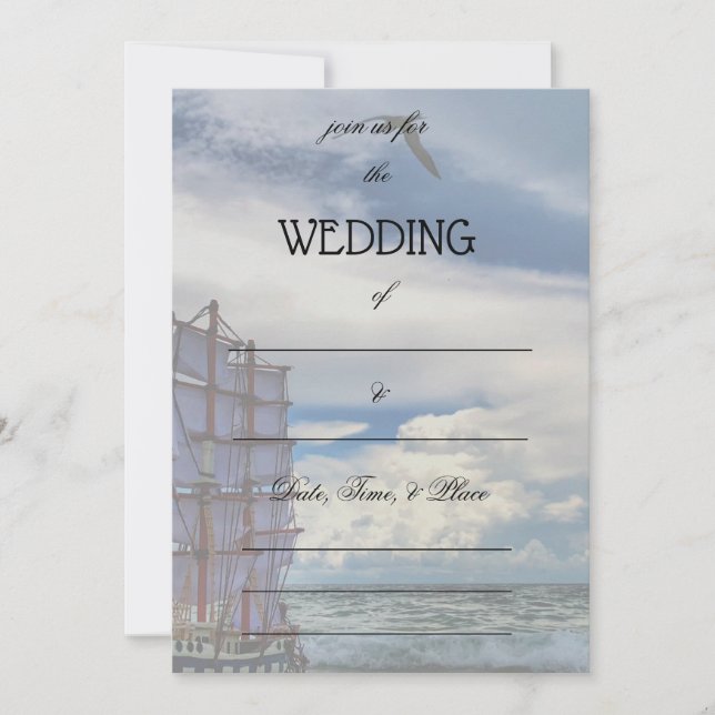 Rellenar la invitación a la boda en blanco en el o (Anverso)