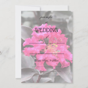 Rellenar la invitación a la boda floral en blanco