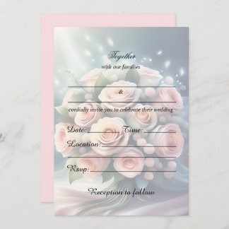 Rellenar La Invitación De Boda Floral En Blanco