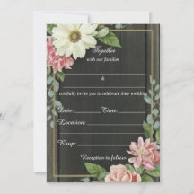 Rellenar La Invitación De Boda Rústica Floral En B