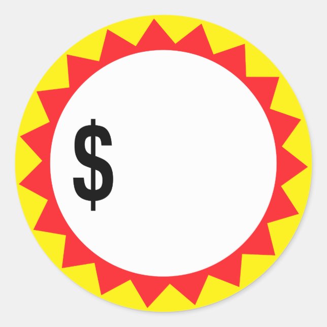 Rellene sus propios pegatinas de descuento de prec (Anverso)