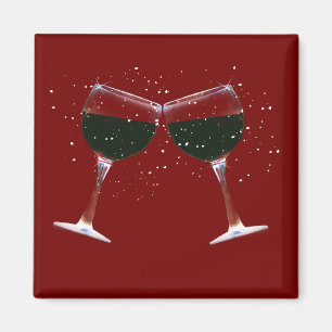 Relleno divertido, imán de lentes de vino para tos