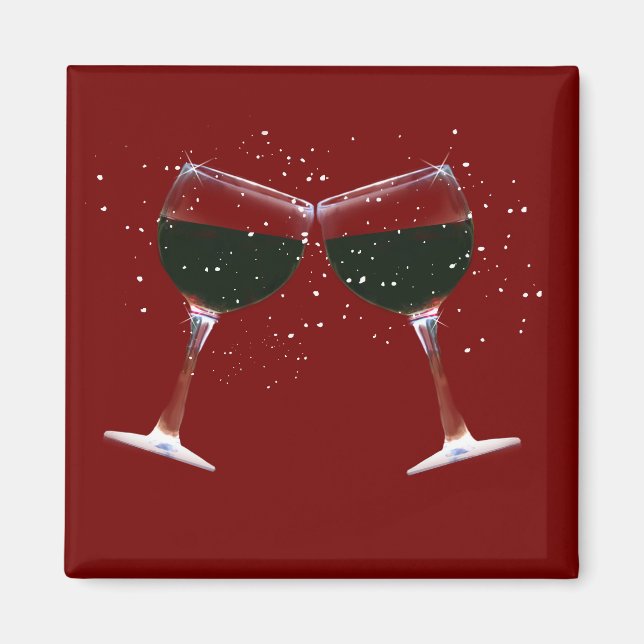 Relleno divertido, imán de lentes de vino para tos (Frente)