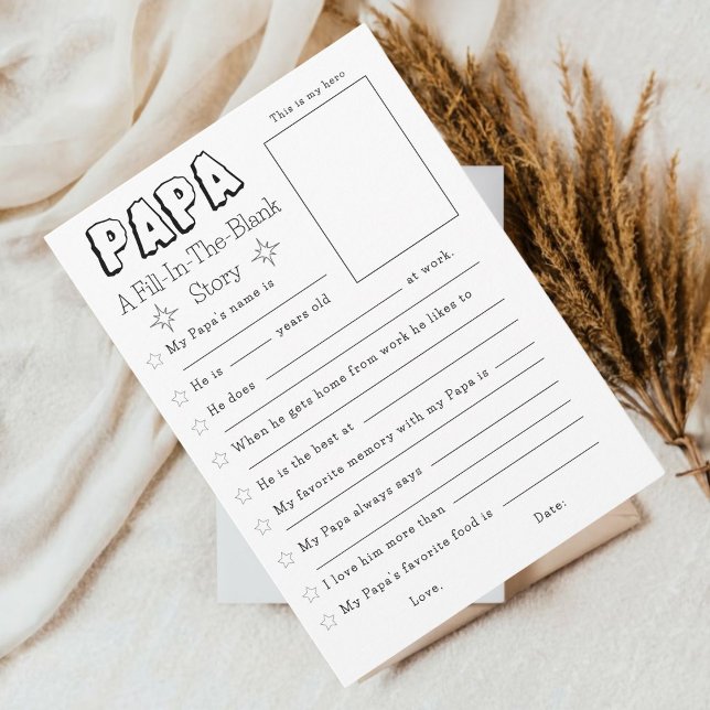 Relleno Imprimible En La Tarjeta Del Día De Los Pa (Make Dad's day extraordinary with a personalized touch! Fill in the love and laughter )