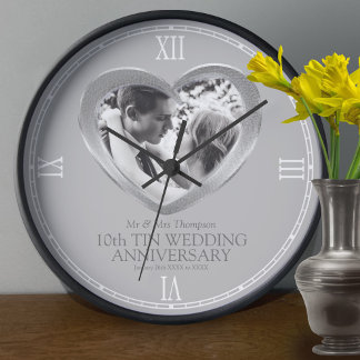 Reloj 10.º corazón de un personalizado de boda