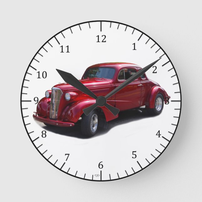 Reloj 1937 rojo Deluxe Coupe (Anverso)