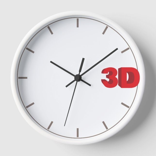 Reloj 3D O'Clock. (Anverso)