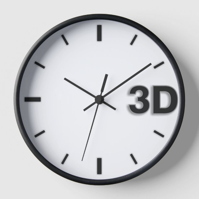 Reloj 3D O'Clock 2-BL. (Anverso)